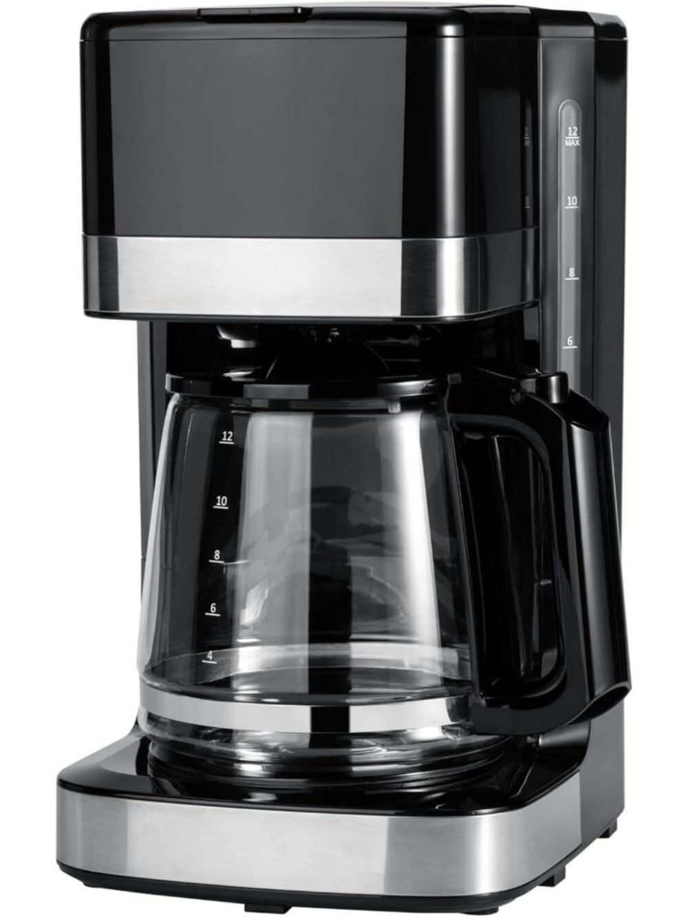 12-Cup Drip Coffee Maker with Glass Carafe, Auto Shut-off, Removable Filter